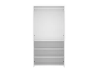 Flexa Saga 2-deurs kledingkast met witte knoppen - Wit grooves - Afbeelding 5