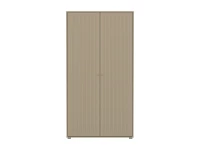 Flexa Saga 2-deurs kledingkast met eiken knoppen - Oat grooves - Afbeelding 2