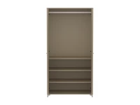 Flexa Saga 2-deurs kledingkast met eiken knoppen - Oat grooves - Afbeelding 5