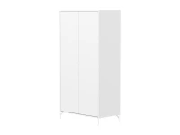 Flexa Saga 2-deurs kledingkast met witte knoppen en poten - Wit