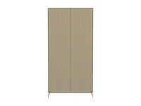 Flexa Saga 2-deurs kledingkast met oat knoppen en poten - Oat grooves - Afbeelding 2