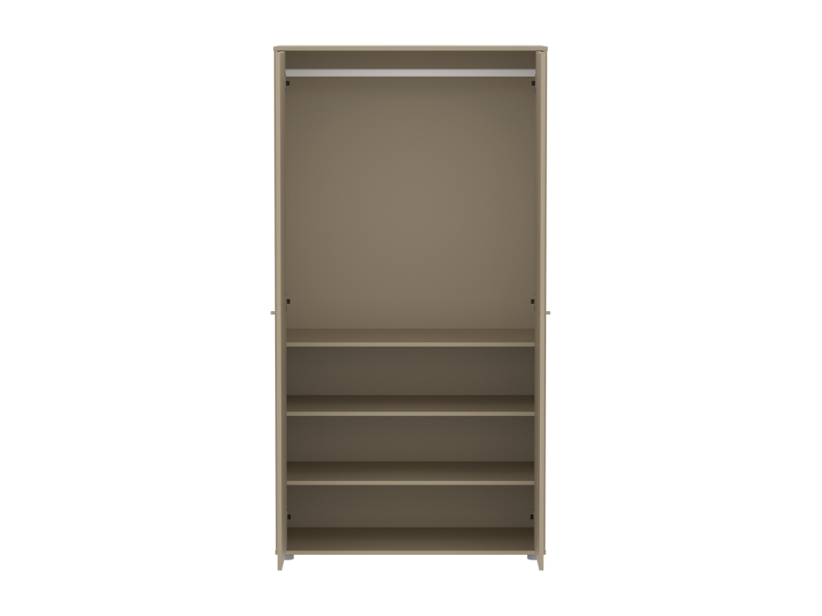 Flexa Saga 2-deurs kledingkast met oat knoppen en poten - Oat grooves - Afbeelding 5