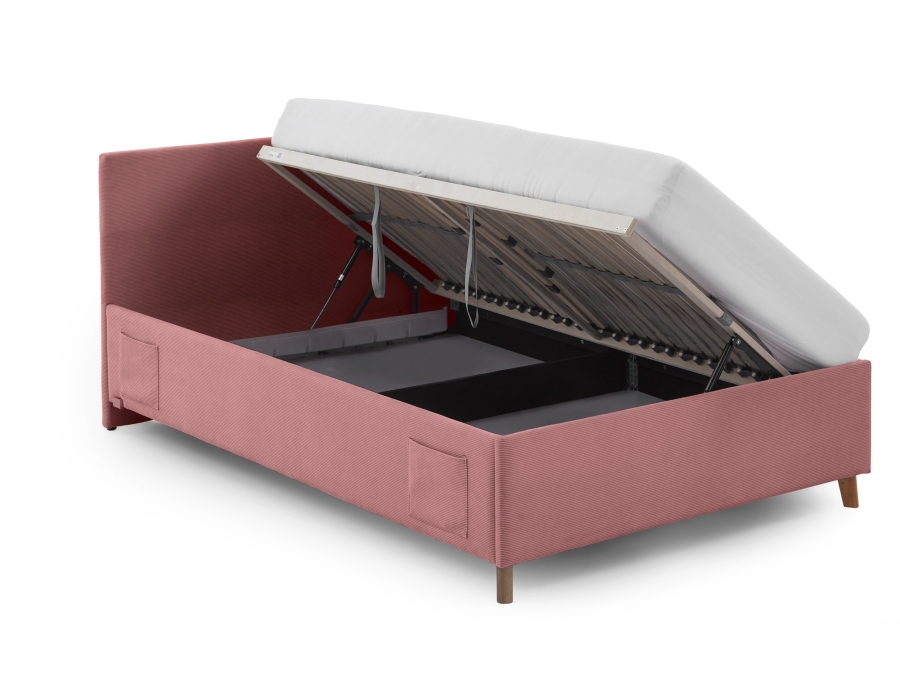 Meise Möbel Kofferbed Cool - 120x200 - Roze ribstof