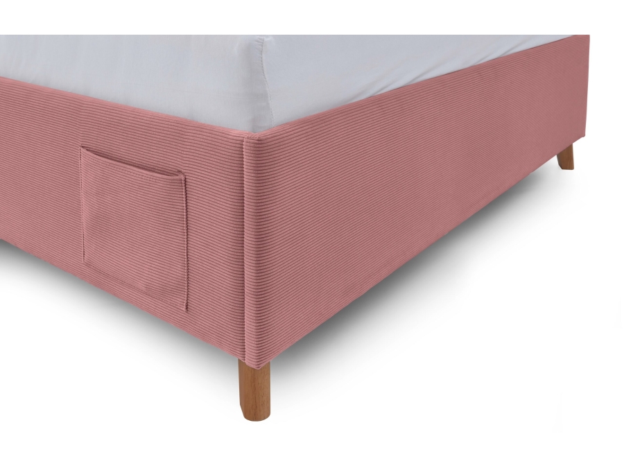 Meise Möbel Kofferbed Cool - 120x200 - Roze ribstof - Afbeelding 5