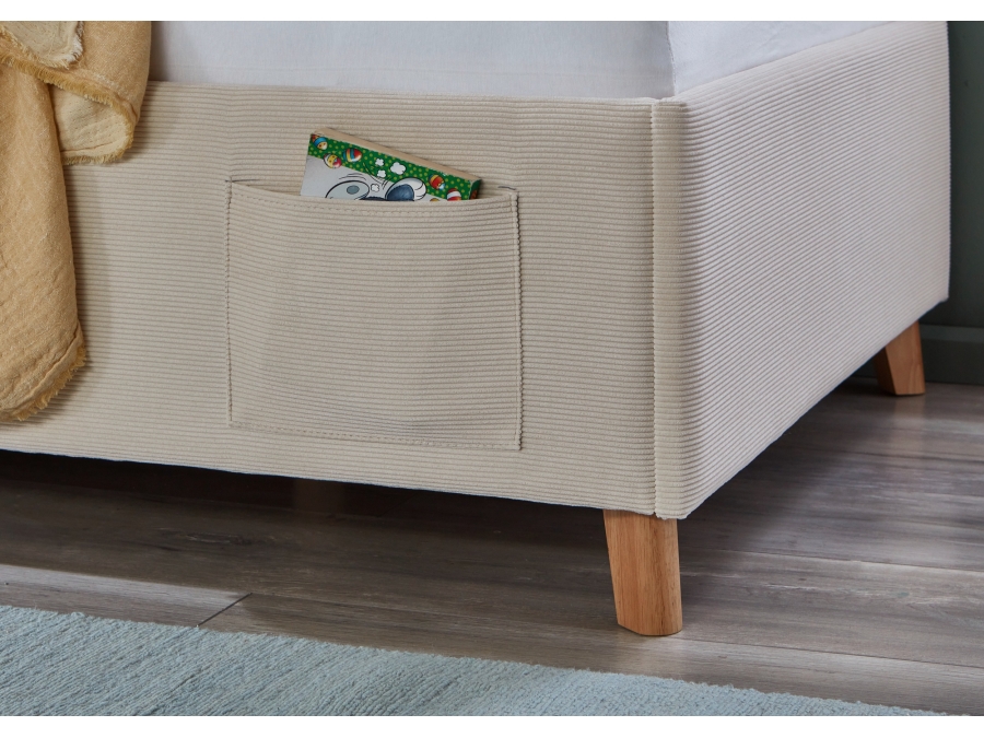 Meise Möbel eenpersoonsbed Cool - 90x200 - Beige ribstof - Afbeelding 5