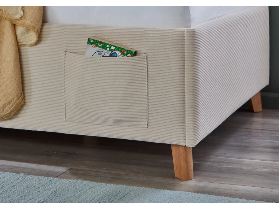 Meise Möbel Kofferbed Cool - 90x200 - Beige ribstof - Afbeelding 6