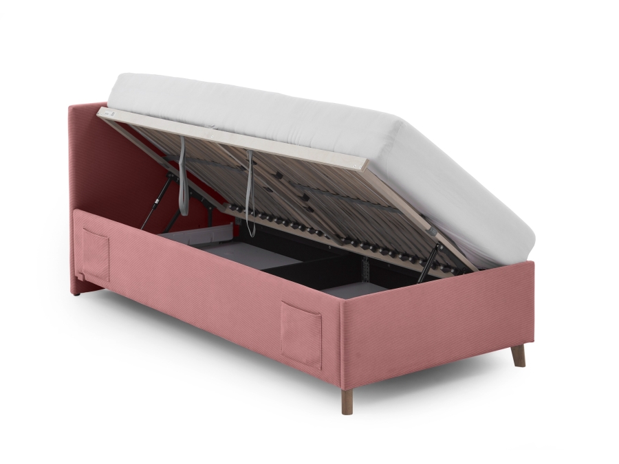 Meise Möbel kofferbed Cool - 90x200 - Roze ribstof