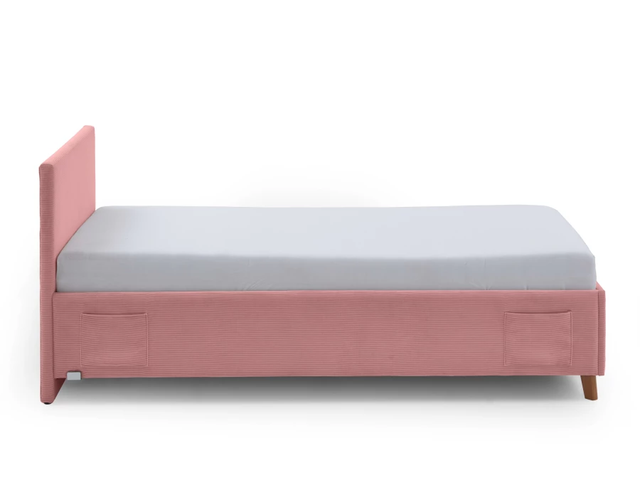 Meise Möbel eenpersoonsbed Cool - 90x200 - Roze ribstof - Afbeelding 2