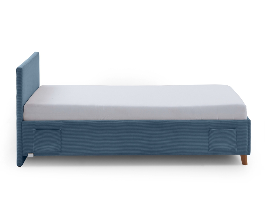 Meise Möbel eenpersoonsbed Cool - 90x200 - Blauw ribstof - Afbeelding 2