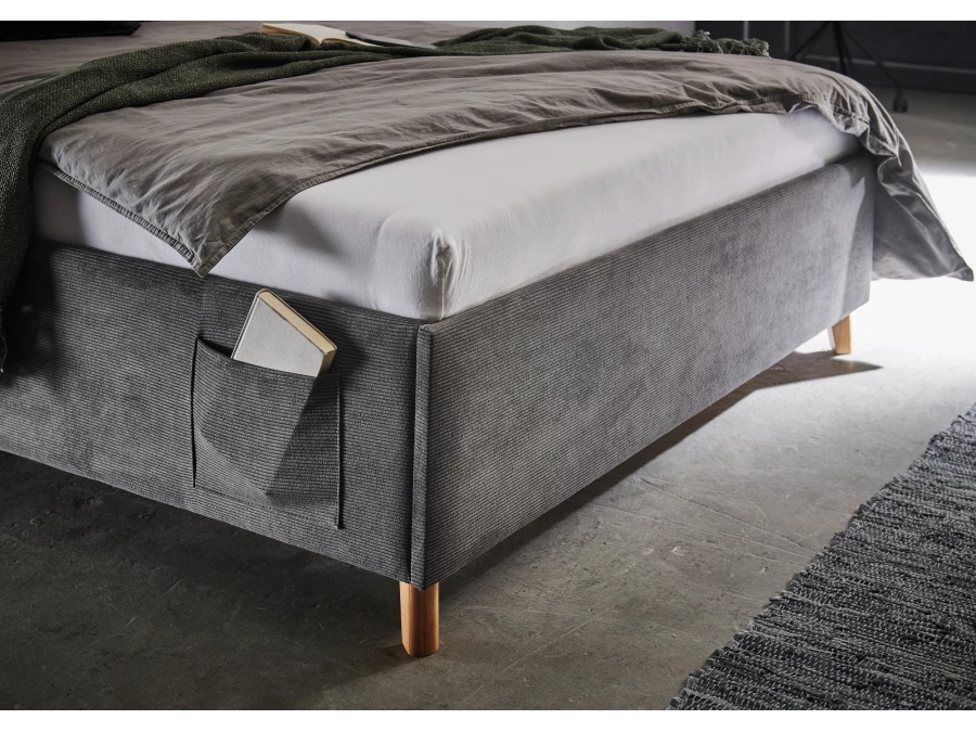 Meise Möbel Kofferbed Cool - 140x200 - Grijs ribstof - Afbeelding 7