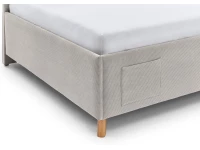 Meise Möbel twijfelaar met rugleuning Cool - 120x200 - Beige ribstof - Afbeelding 3