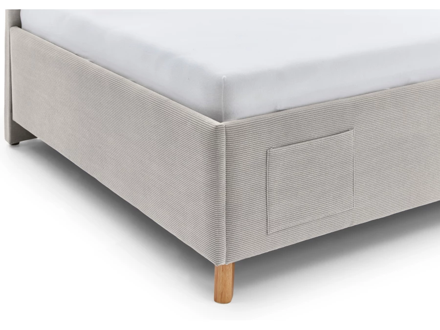 Meise Möbel twijfelaar met rugleuning Cool - 140x200 - Beige ribstof - Afbeelding 3