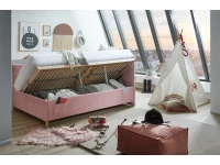 Meise Möbel Kofferbed met rugleuning Cool - 120x200 - Roze ribstof - Afbeelding 7