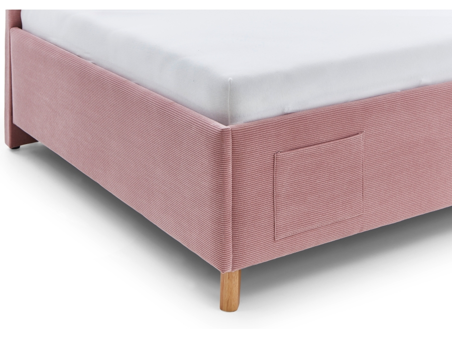 Meise Möbel twijfelaar met rugleuning Cool - 140x200 - Roze ribstof - Afbeelding 3