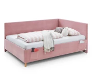 Meise Möbel twijfelaar met rugleuning Cool - 140x200 - Roze ribstof