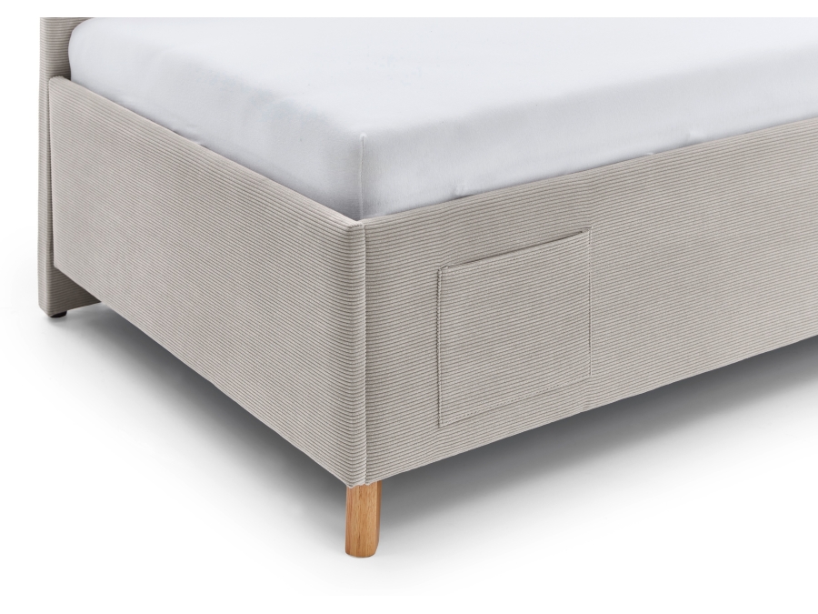 Meise Möbel Kofferbed met rugleuning Cool - 90x200 - Beige ribstof - Afbeelding 6
