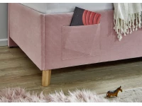Meise Möbel Kofferbed met rugleuning Cool - 90x200 - Roze ribstof - Afbeelding 5