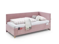 Meise Möbel bedbank Cool - 90x200 - Roze ribstof