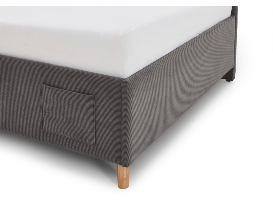 Meise Möbel twijfelaar met rugleuning Cool - 120x200 - Grijs ribstof - Afbeelding 4