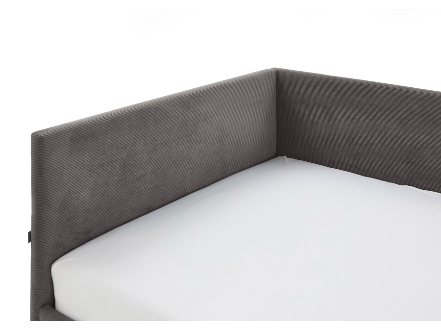 Meise Möbel twijfelaar met rugleuning Cool - 120x200 - Grijs ribstof - Afbeelding 3