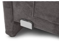 Meise Möbel twijfelaar met rugleuning Cool - 140x200 - Grijs ribstof - Afbeelding 2