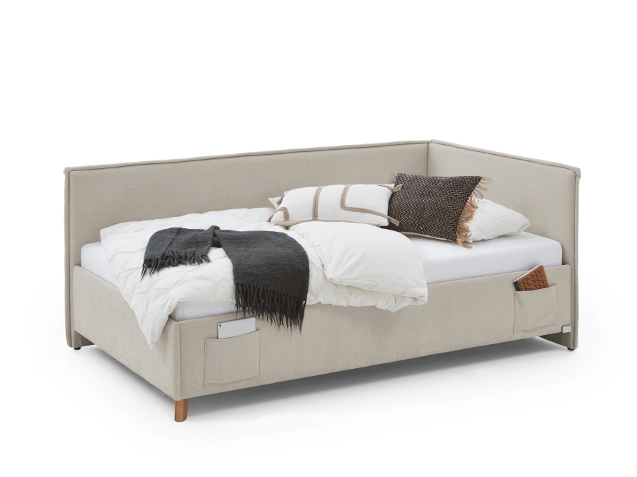 Meise Möbel Kofferbed met rugleuning Fun - 90x200 - Beige - Afbeelding 2