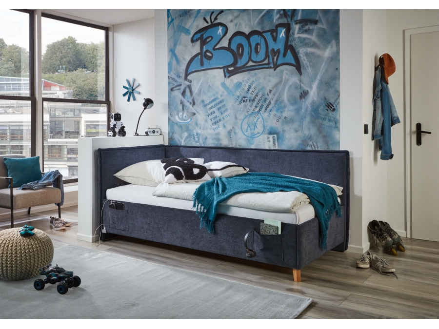 Meise Möbel Kofferbed met rugleuning Fun - 140x200 - Blauw - Afbeelding 6