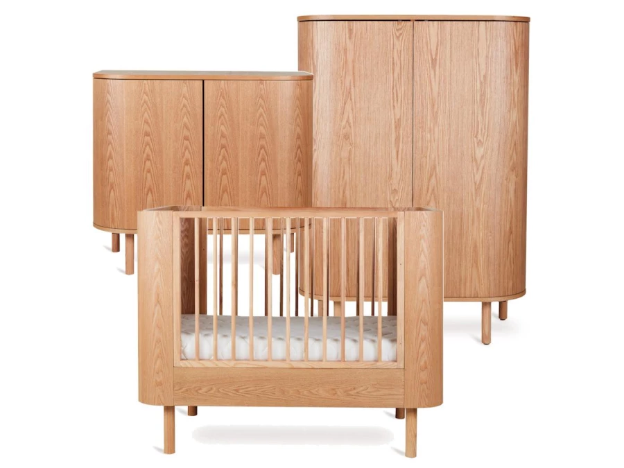 Quax Yume 3-delige babykamer ronde deuren - natural ash