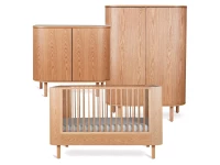 Quax Yume 3-delige meegroeikamer ronde deuren - natural ash