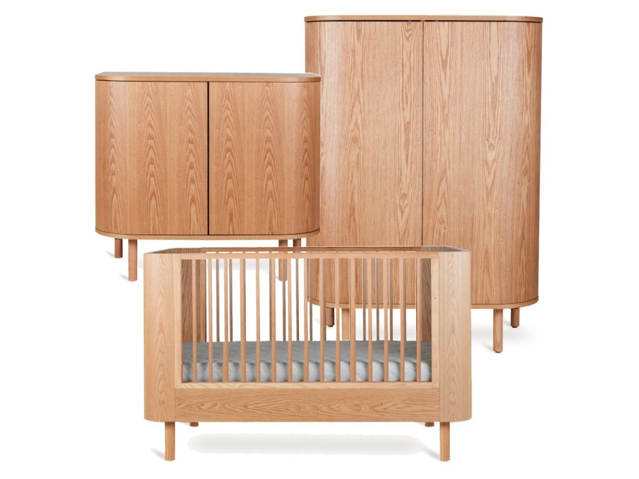 Quax Yume 3-delige meegroeikamer ronde deuren - natural ash
