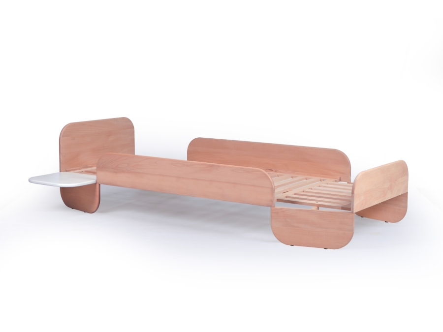 Stribbo Pinno bed 90x200 - naturel beuken