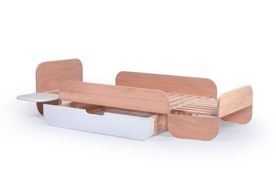 Stribbo Pinno bed 90x200 - naturel beuken - Afbeelding 3