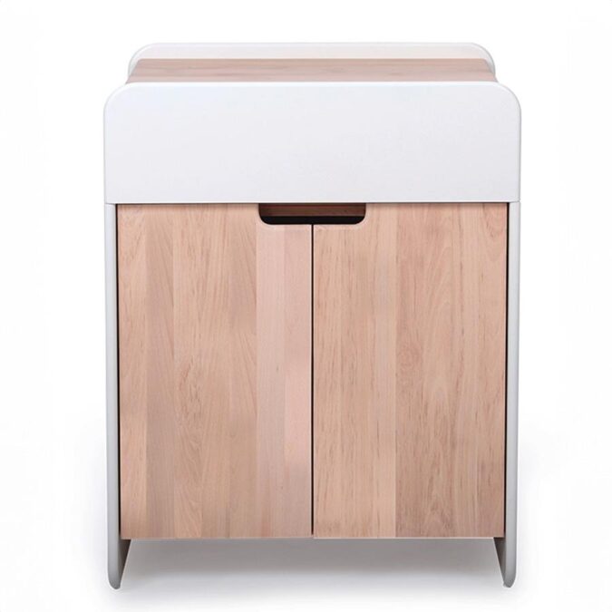 Stribbo Pinno 2-deurs commode met lade - naturel / wit - Afbeelding 2