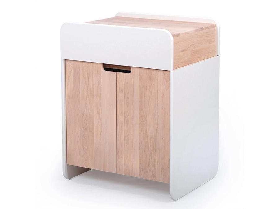 Stribbo Pinno 2-deurs commode met lade - naturel / wit