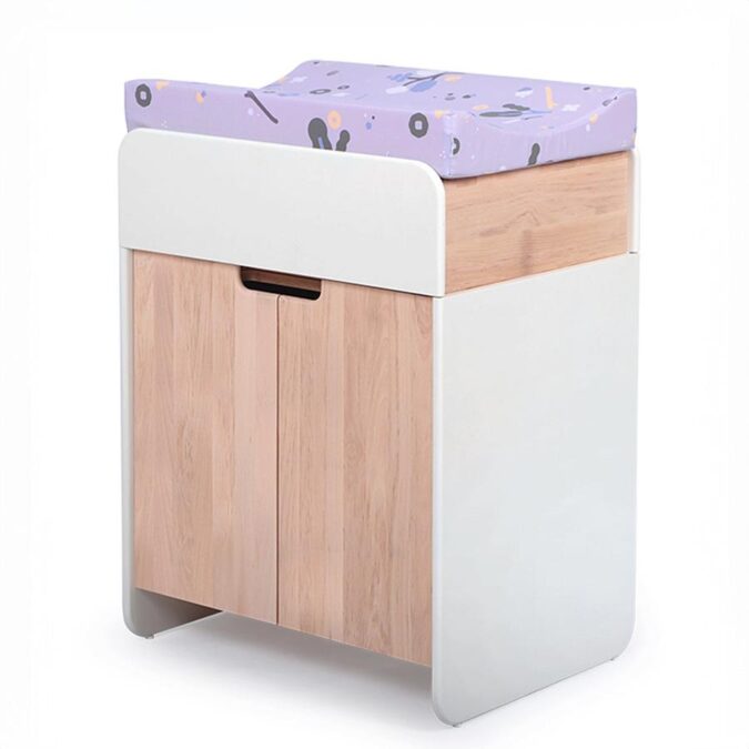 Stribbo Pinno 2-deurs commode met lade - naturel / wit - Afbeelding 3