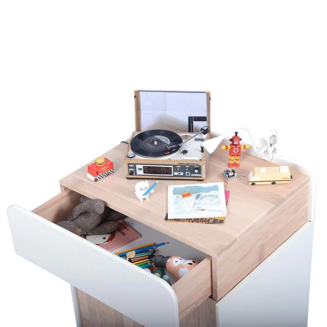 Stribbo Pinno 2-deurs commode met lade - naturel / wit - Afbeelding 4