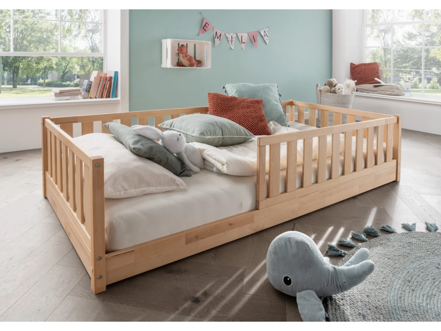 Infanskids Fenna vloerbed 90x200 - massief beuken - Afbeelding 3