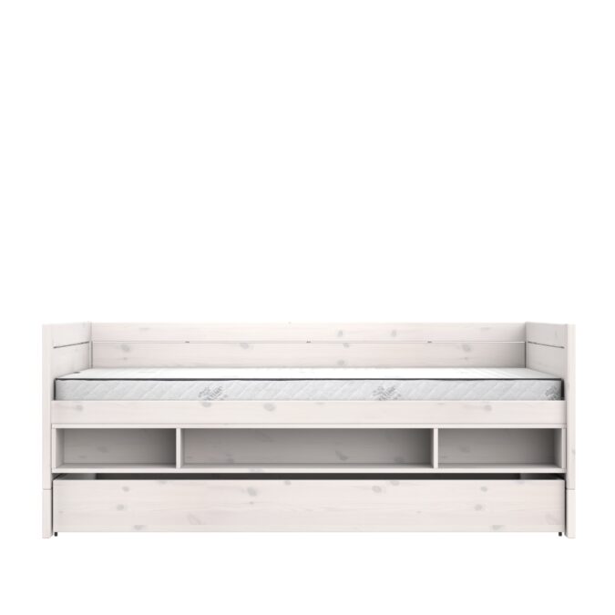 Lifetime Original kajuitbed met boekenvak en bedlade 120x200 - whitewash - Afbeelding 3