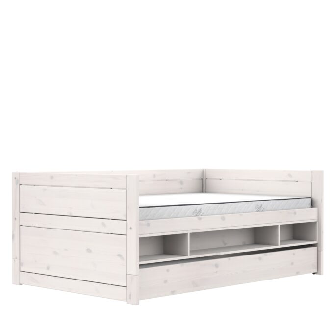 Lifetime Original kajuitbed met boekenvak en bedlade 120x200 - whitewash - Afbeelding 2