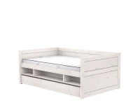 Lifetime Original kajuitbed met boekenvak en bedlade 120x200 - whitewash