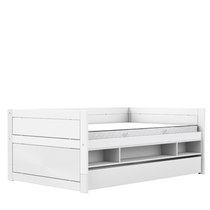 Lifetime Original kajuitbed met boekenvak en bedlade 120x200 - wit - Afbeelding 2
