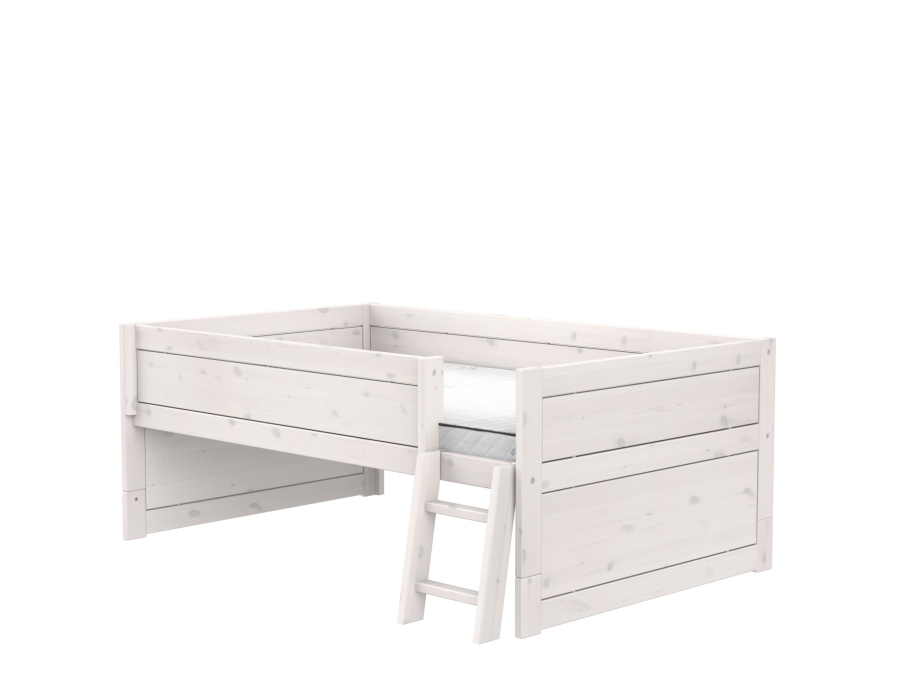 Lifetime Original kajuitbed met trapje 120x200 - whitewash