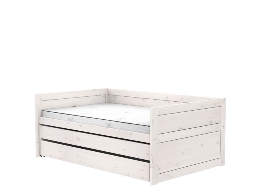 Lifetime Original kajuitbed met logeerbed en bedlade 120x200 - whitewash