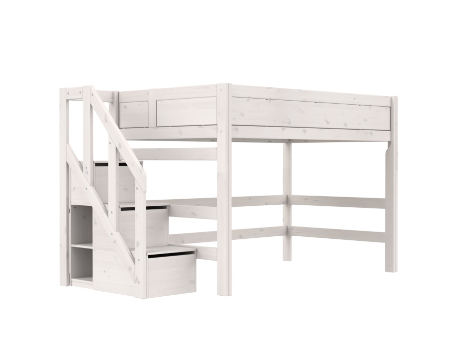 Lifetime Original 152H hoogslaper met trapkast 120x200 - whitewash