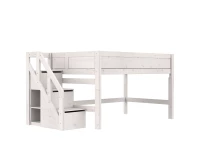 Lifetime Original halfhoogslaper met trapkast 120x200 - whitewash