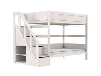 Lifetime Original stapelbed met trapkast 120x200 - whitewash