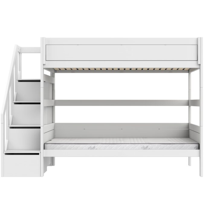 Lifetime Original stapelbed met trapkast 120x200 - wit - Afbeelding 2