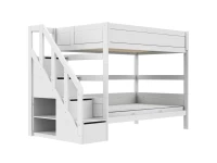 Lifetime Original stapelbed met trapkast 120x200 - wit