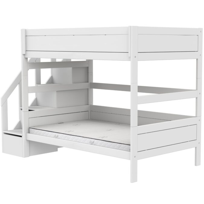 Lifetime Original stapelbed met trapkast 120x200 - wit - Afbeelding 3