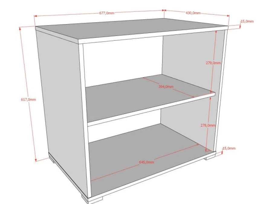 Vipack Sam boekenkast - wit - Afbeelding 3